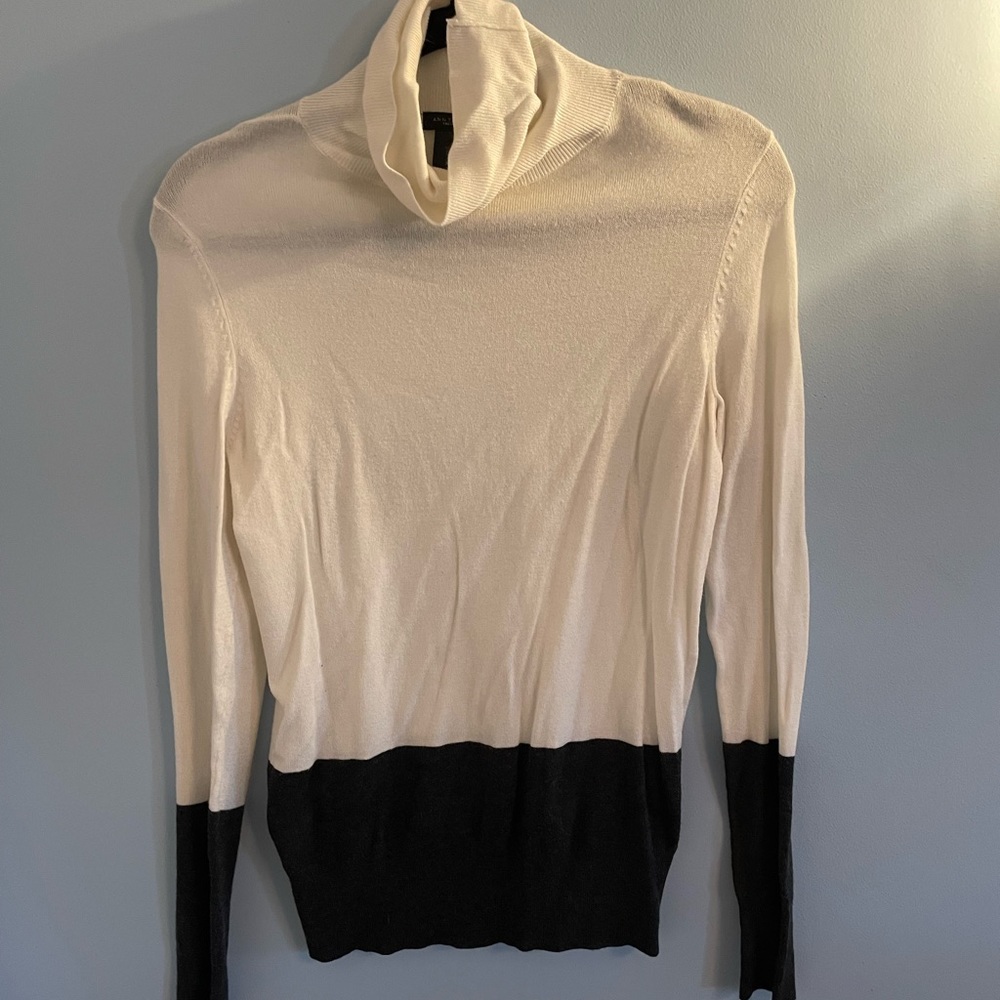 Colorblock turtleneck sweater